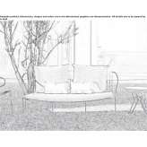 Two-seater steel sofa Serboeni