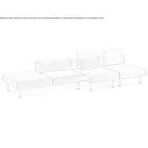 Segmentowa 4-osobowa sofa ogrodowa z tkaniny Joliet