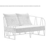 Two-seater garden sofa made of galvanized steel Grajduri