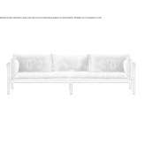 3-seater fabric garden sofa with removable cover Hognoul