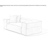 Two-seater fabric garden sofa Belek