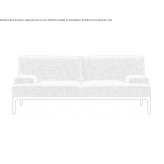 Modular fabric garden sofa Oberzent