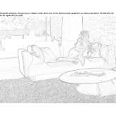 Dwuosobowa modułowa sofa ogrodowa z tkaniny Rasca