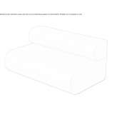 Sectional modular 2-seater polyurethane sofa Duernau