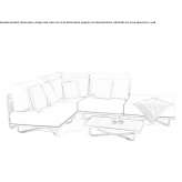Sectional fabric and steel garden sofa Esiroglu