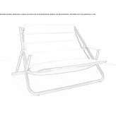 Garden sofa in fabric and steel with headrest Kalyazin