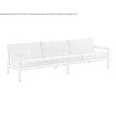 3-seater fabric garden sofa Miazzina