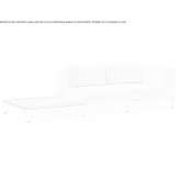 Two-seater, sectional garden sofa made of acrylic Brez