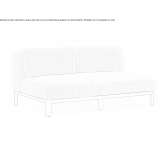 Dwuosobowa, segmentowa sofa ogrodowa z akrylu Brez