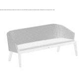 3-seater garden sofa in synthetic fiber and teak Infiesto