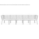 Sectional sofa made of synthetic fiber Mezitli