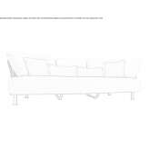 Garden sofa in fabric and steel Captieux