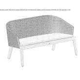 2-osobowa sofa ogrodowa z włókna syntetycznego i drewna tekowego Infiesto
