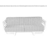 Garden sofa in fabric and steel Esiroglu