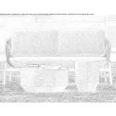 Garden sofa made of wicker and aluminum Frosta