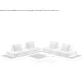 Corner garden sofa in fabric Zebbug
