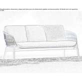 Garden sofa made of wicker and aluminum Frosta