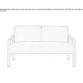 Dwuosobowa sofa ogrodowa z tkaniny Feresti