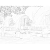 Corner garden sofa in fabric Rantsila