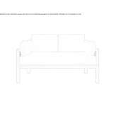 Dwuosobowa sofa ogrodowa z tkaniny Vimmerby