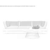 3-seater, sectional garden sofa made of fabric Cesarolo