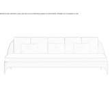 3-osobowa sofa ogrodowa z drewna i tkaniny Wanakah