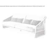 4-seater fabric garden sofa with removable cover Essendon