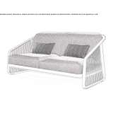 3-seater fabric garden sofa with a base and a removable cover Essendon