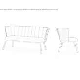 Two-seater fabric garden sofa Bisbee