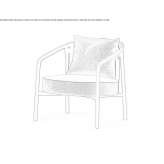 Aluminum garden armchair with armrests Guern