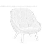 Textile garden armchair with armrests Albac