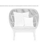 Rope garden chair with padded seat Vacon