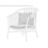 Steel armchair with armrests Apas