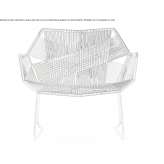 Armchair woven from polymer cord with armrests Bobingen