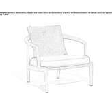 Teak garden armchair with armrests Koczala