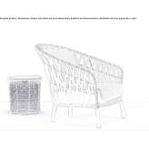 Acrylic garden armchair with armrests Pekmezli