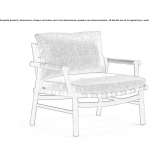 Garden armchair in teak and Sunbrella® Ipero