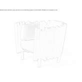 Garden armchair made of polyethylene with armrests Dalserf