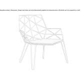 Steel garden armchair with armrests Westover