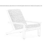 Upholstered teak garden armchair with armrests Baradili