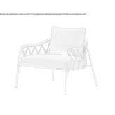 Garden armchair Mouchin