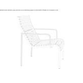 Wooden garden armchair with armrests Pauillac