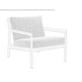 Textile garden armchair with armrests Miazzina
