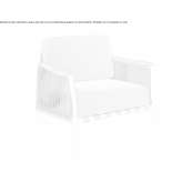 Garden armchair upholstered in fabric with armrests Gaggenau