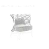 Armchair woven with polyester rope Lutry