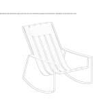 Garden rocking chair in imitation leather with armrests Galanta