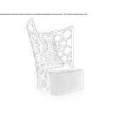 Upholstered armchair with headrest Catane
