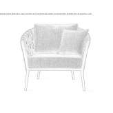 Rope garden chair with armrests Sarule