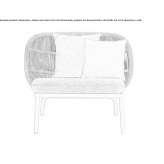 Rope garden chair with padded seat Vacon