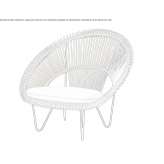 Wicker garden armchair with armrests Ozerne